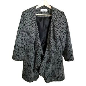 Calvin Klein Open Front Ruffle Jacket